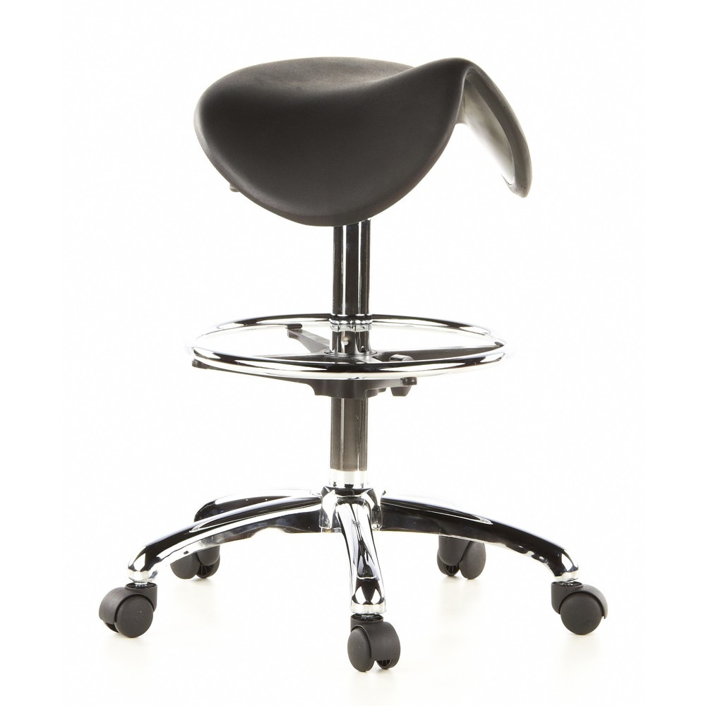 Produktabbildung Nr. 2: Tabouret / tabouret pivotant hjh OFFICE TOP WORK 13 mousse rigide, noir