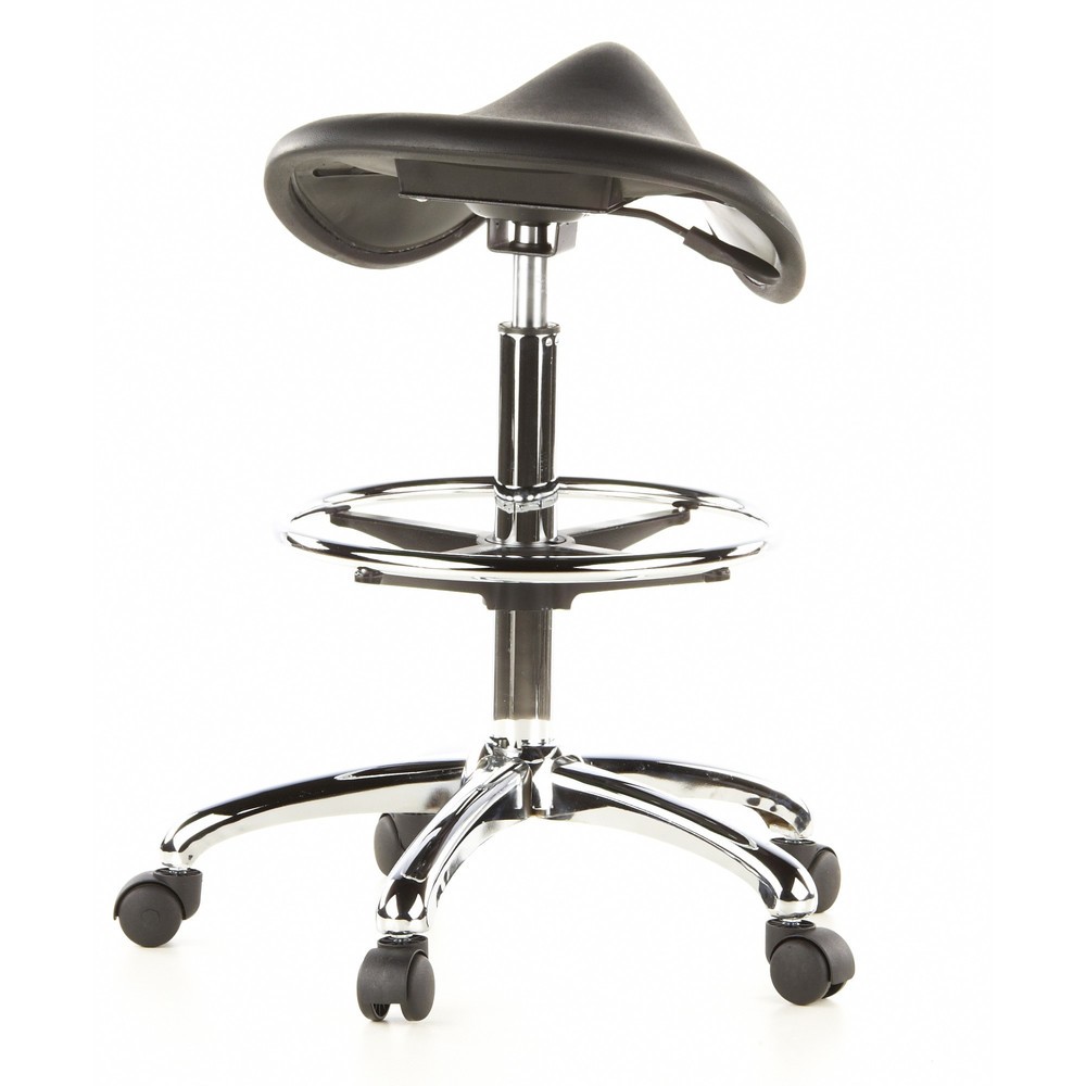 Produktabbildung Nr. 5: Tabouret / tabouret pivotant hjh OFFICE TOP WORK 13 mousse rigide, noir