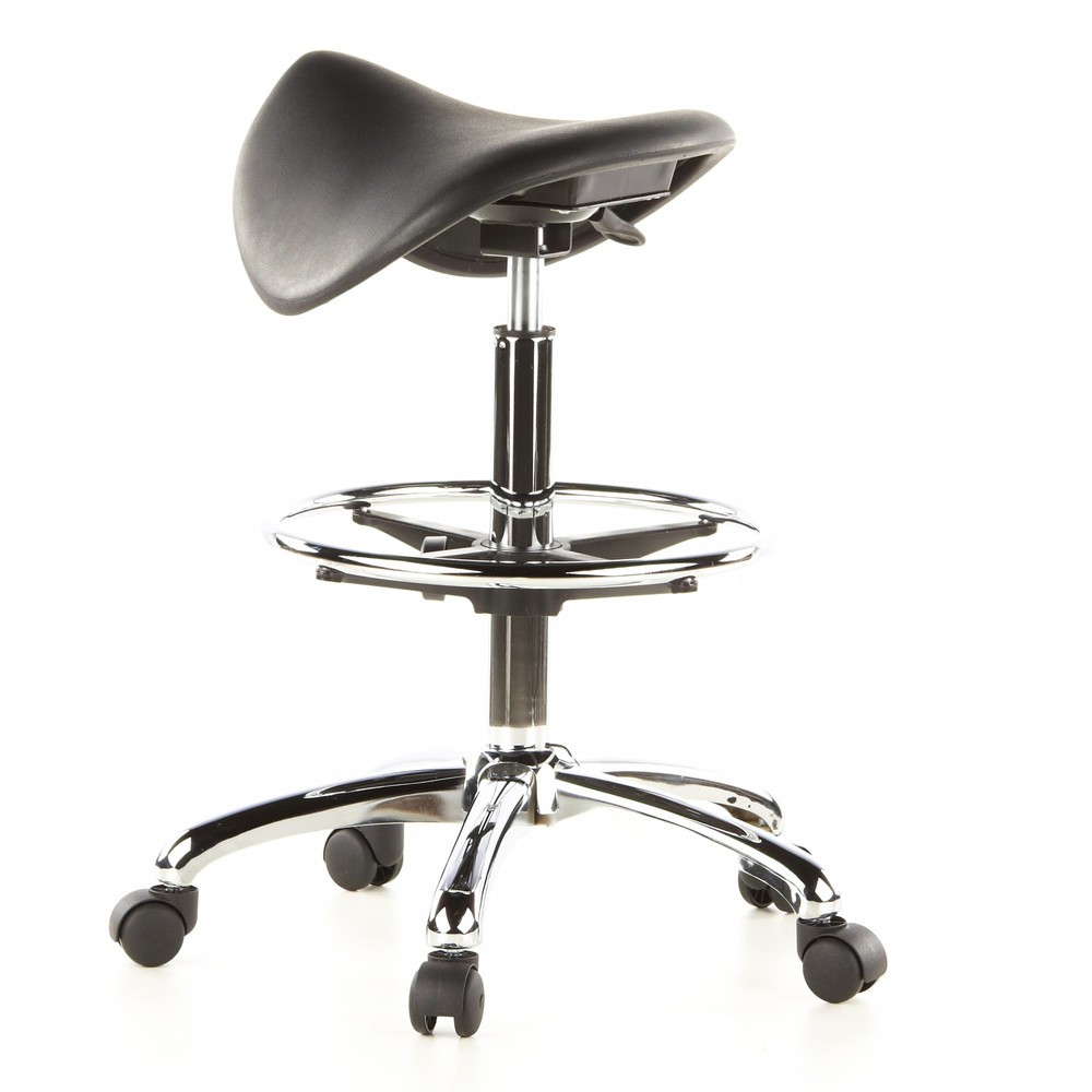 Produktabbildung Nr. 7: Tabouret / tabouret pivotant hjh OFFICE TOP WORK 13 mousse rigide, noir