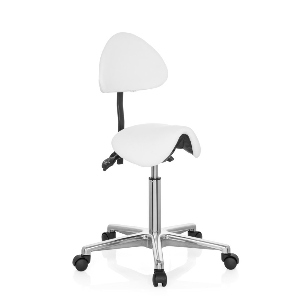 Produktabbildung Nr. 2: Tabouret / tabouret pivotant hjh OFFICE TOP WORK 20 similicuir, blanc