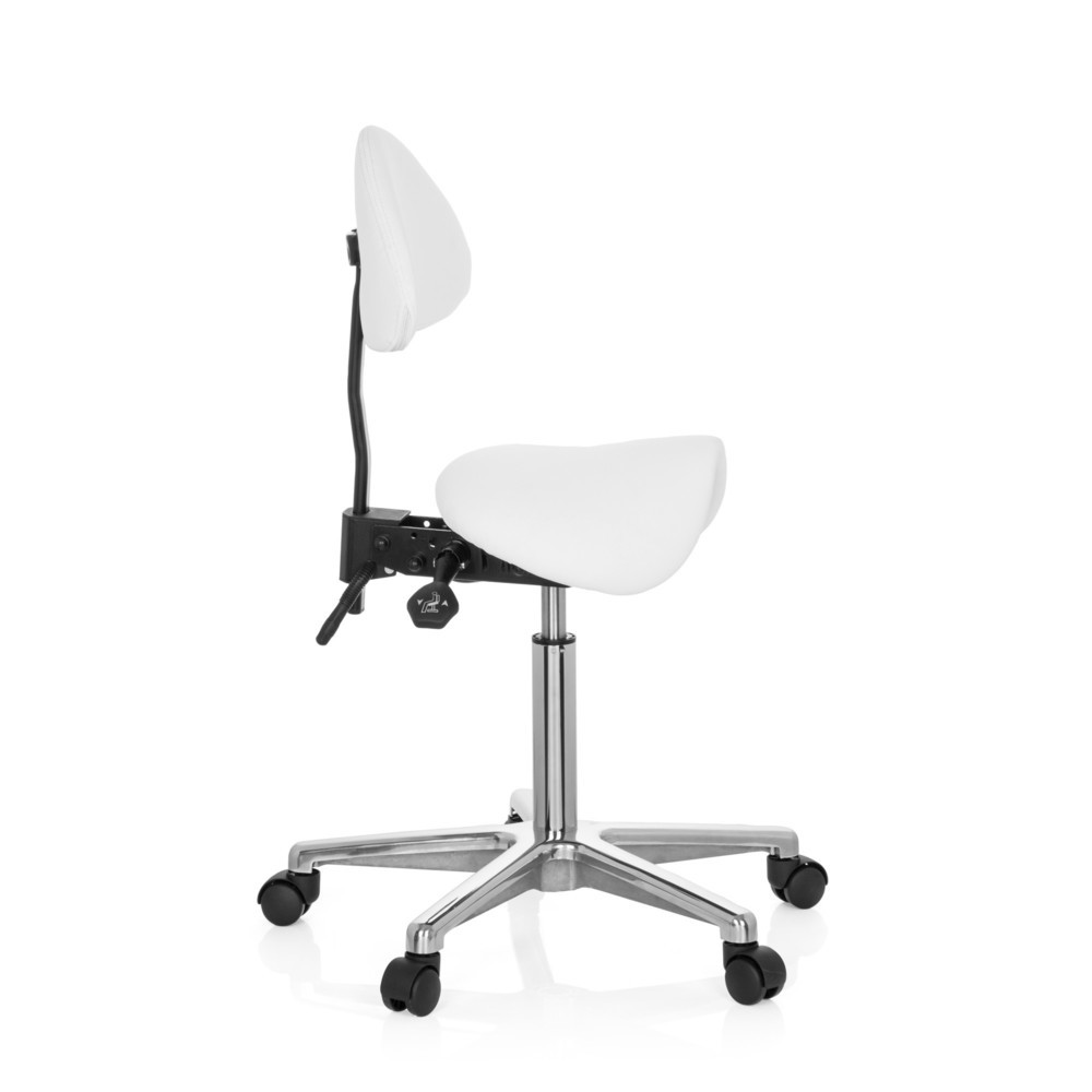 Produktabbildung Nr. 3: Tabouret / tabouret pivotant hjh OFFICE TOP WORK 20 similicuir, blanc