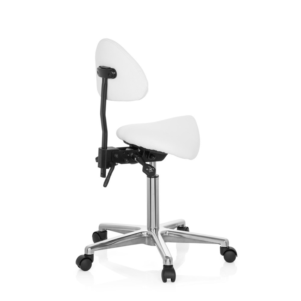 Produktabbildung Nr. 4: Tabouret / tabouret pivotant hjh OFFICE TOP WORK 20 similicuir, blanc