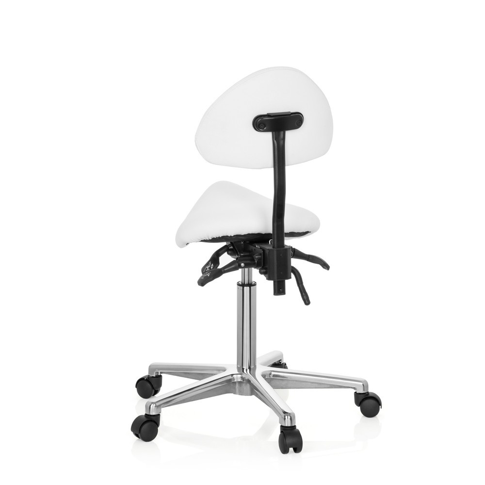 Produktabbildung Nr. 6: Tabouret / tabouret pivotant hjh OFFICE TOP WORK 20 similicuir, blanc