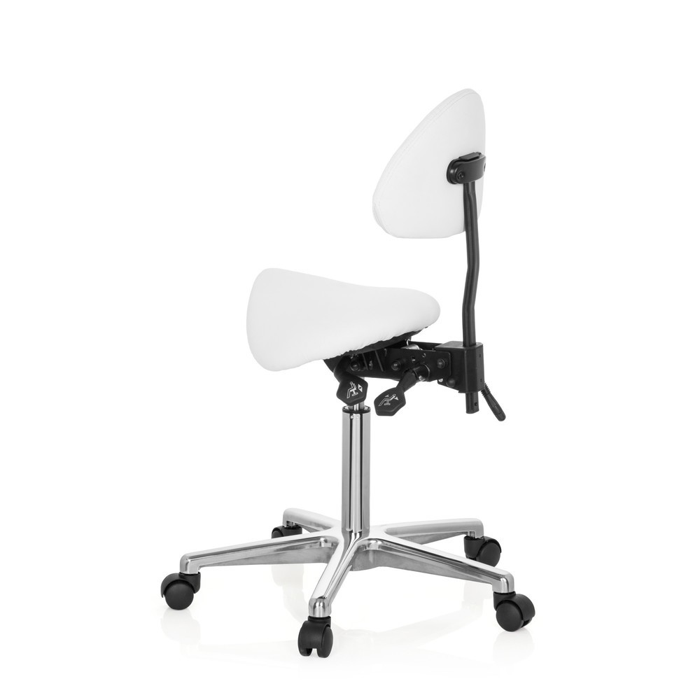 Produktabbildung Nr. 7: Tabouret / tabouret pivotant hjh OFFICE TOP WORK 20 similicuir, blanc