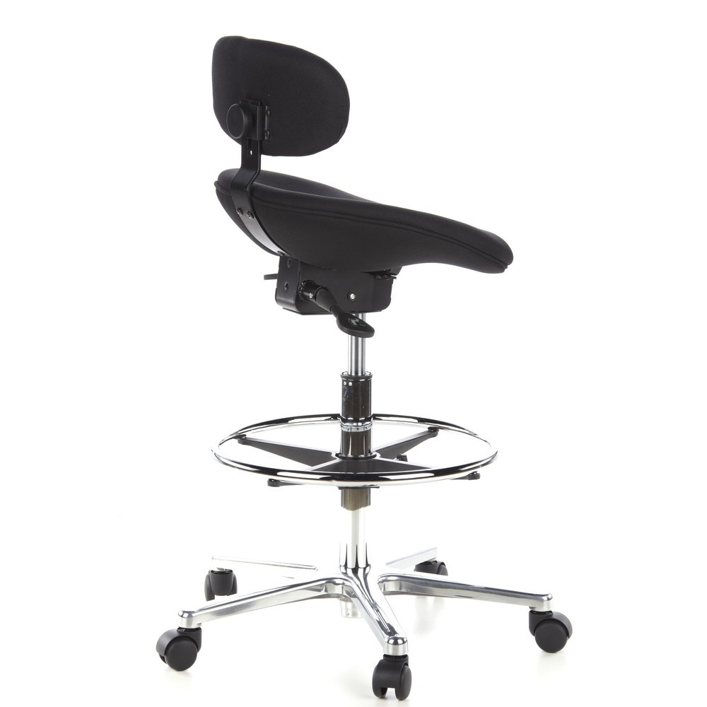 Produktabbildung Nr. 4: Tabouret / tabouret pivotant hjh OFFICE WORK MF tissu, noir