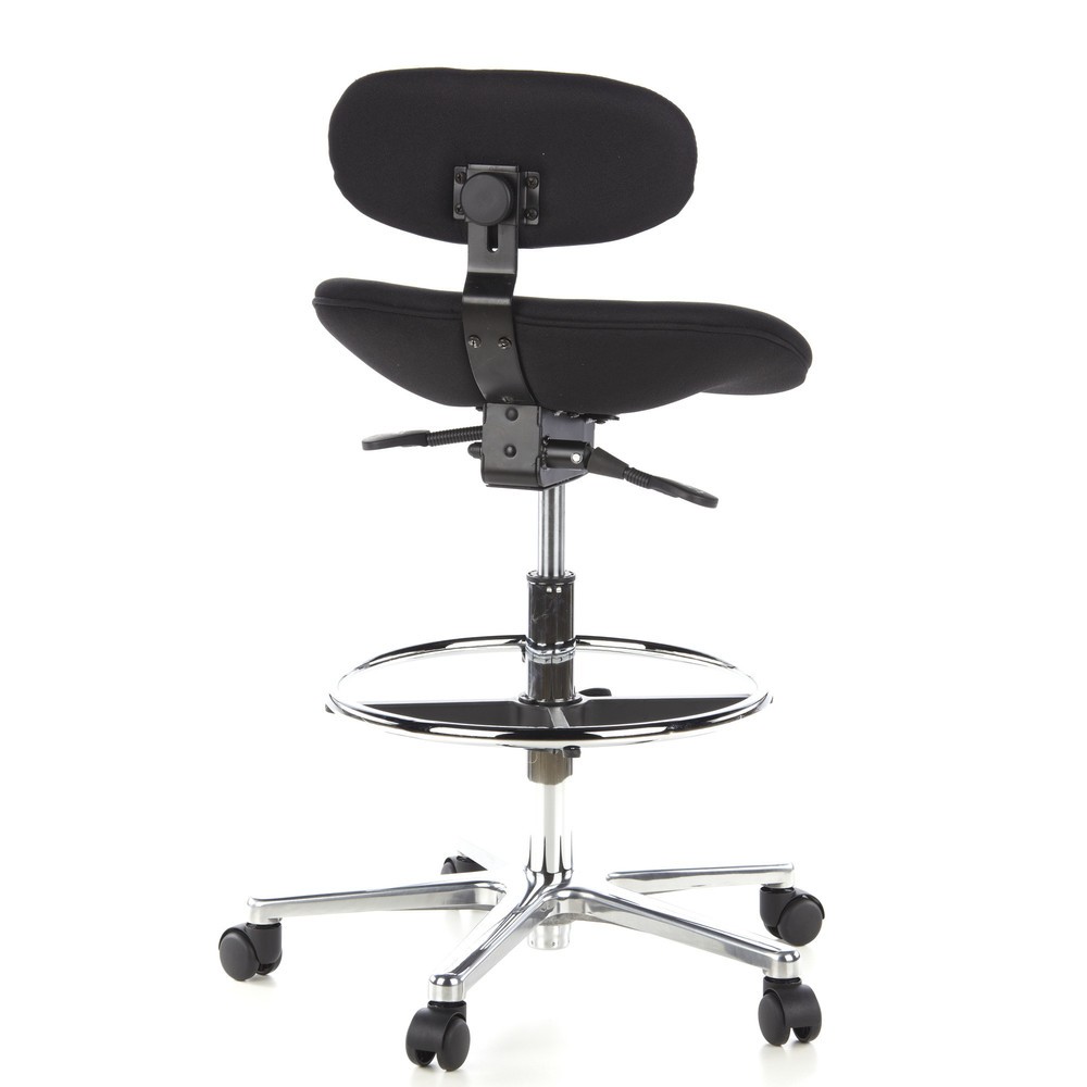 Produktabbildung Nr. 5: Tabouret / tabouret pivotant hjh OFFICE WORK MF tissu, noir
