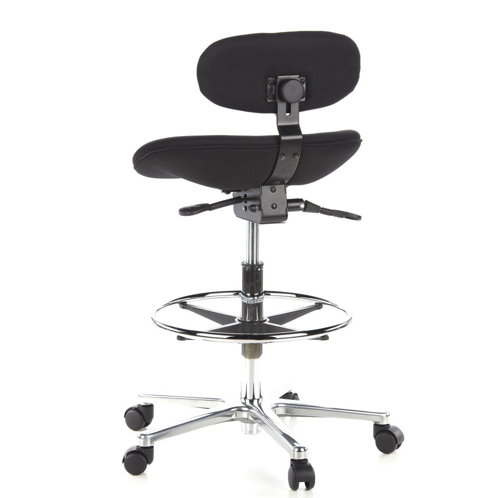 Produktabbildung Nr. 6: Tabouret / tabouret pivotant hjh OFFICE WORK MF tissu, noir