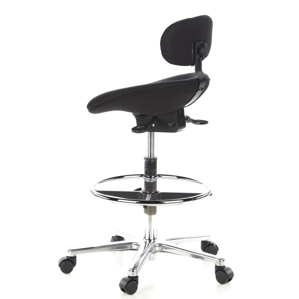 Produktabbildung Nr. 7: Tabouret / tabouret pivotant hjh OFFICE WORK MF tissu, noir