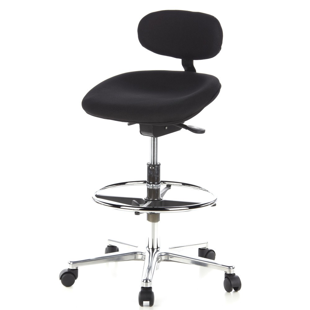 Produktabbildung Nr. 9: Tabouret / tabouret pivotant hjh OFFICE WORK MF tissu, noir