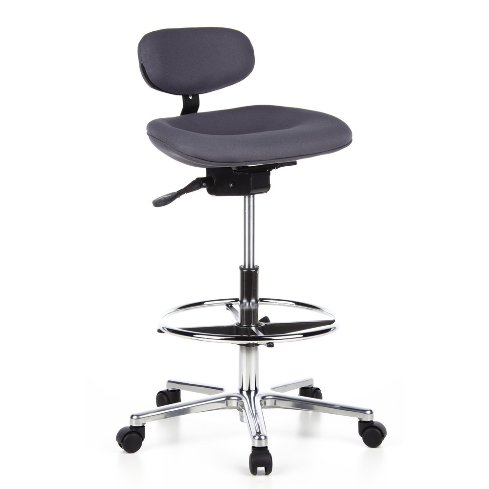 Produktabbildung Nr. 2: Tabouret / tabouret pivotant hjh OFFICE WORK MF tissu, anthracite