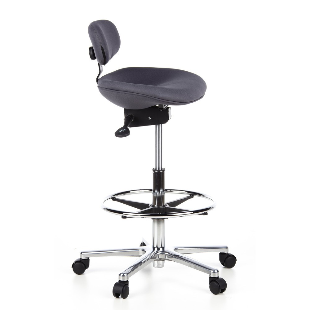 Produktabbildung Nr. 3: Tabouret / tabouret pivotant hjh OFFICE WORK MF tissu, anthracite