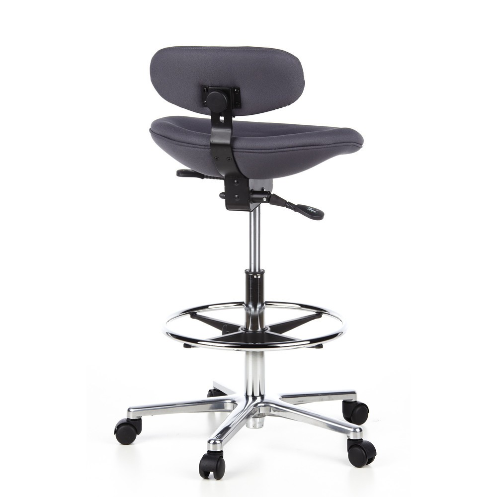 Produktabbildung Nr. 5: Tabouret / tabouret pivotant hjh OFFICE WORK MF tissu, anthracite