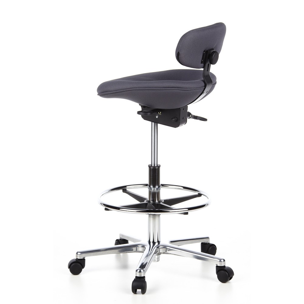 Produktabbildung Nr. 7: Tabouret / tabouret pivotant hjh OFFICE WORK MF tissu, anthracite