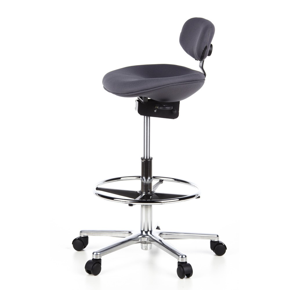 Produktabbildung Nr. 8: Tabouret / tabouret pivotant hjh OFFICE WORK MF tissu, anthracite