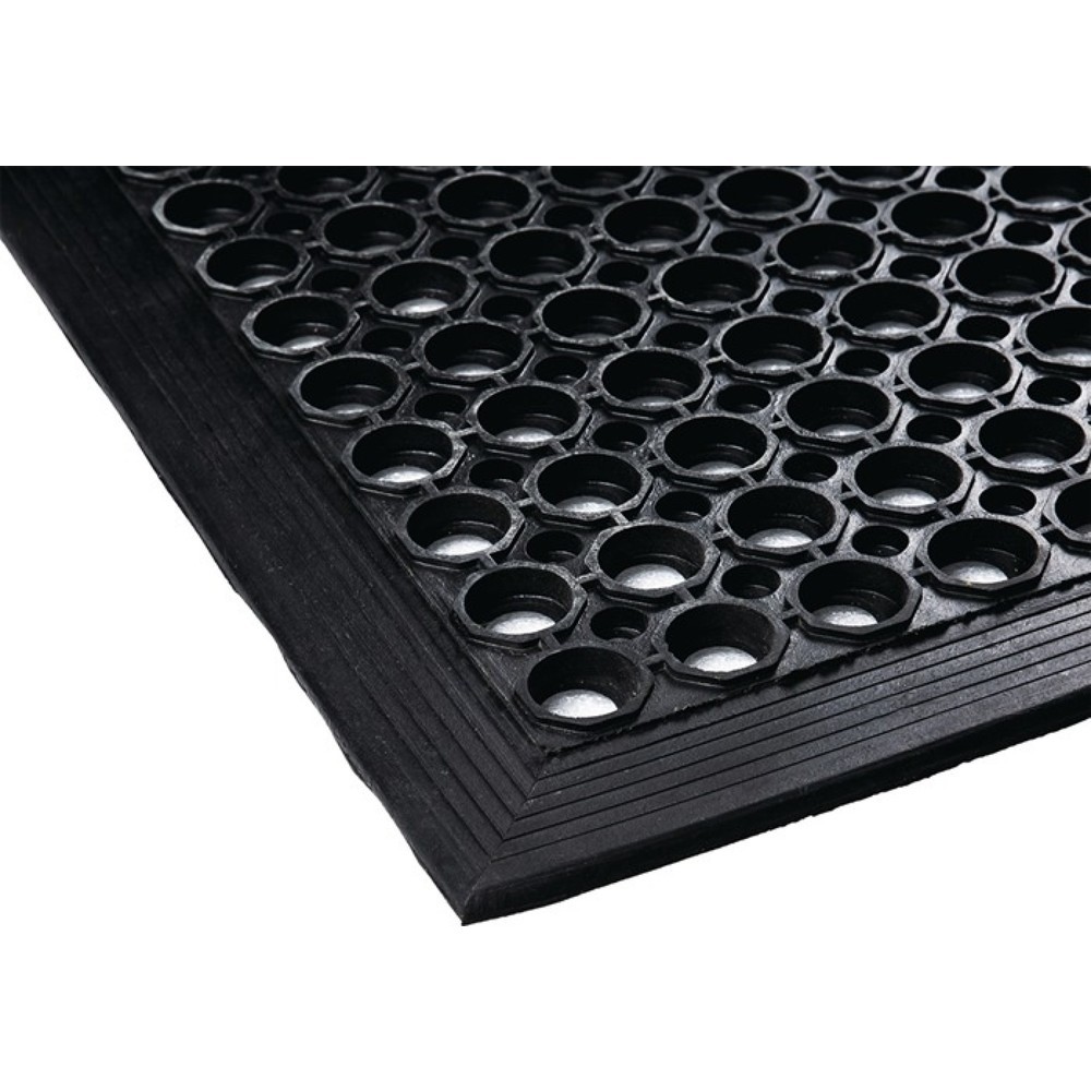 Illustration du produit: Tapis antifatigue, noir NR / SBR, largeur 0,9 m longueur 1,5 m épaisseur 12 mm, sans insert en tissu