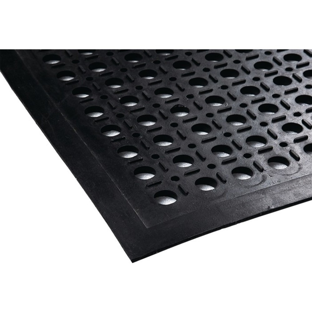 Produktabbildung Nr. 2: Tapis antifatigue, noir NR / SBR, largeur 0,9 m longueur 1,5 m épaisseur 12 mm, sans insert en tissu