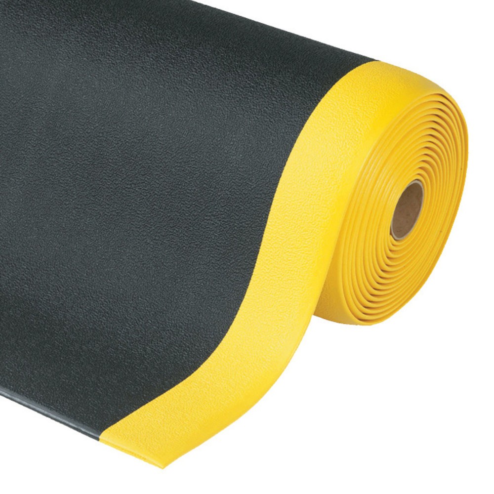 Illustration du produit: Tapis anti-fatigue, surface texturée, LxP 600 x 910 mm, noir/jaune