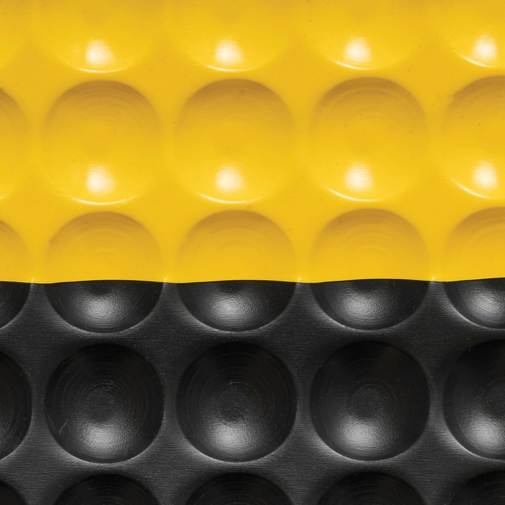 Produktabbildung Nr. 2: Tapis anti-fatigue en PVC, face arrière en vinyle microcellulaire, mètre courant x 600 mm, noir/jaune