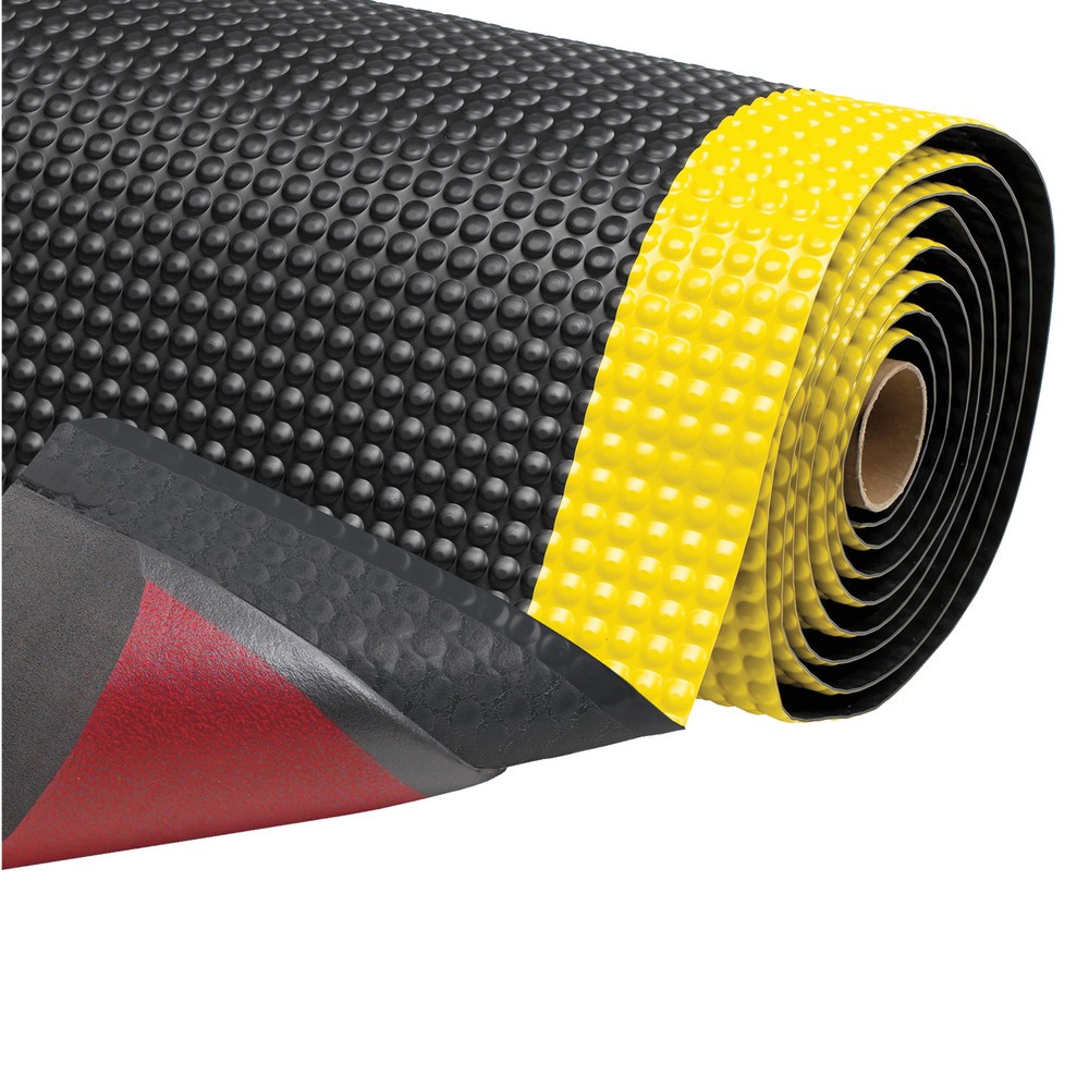Illustration du produit: Tapis anti-fatigue en PVC, face arrière en vinyle microcellulaire, mètre courant x 910 mm, noir