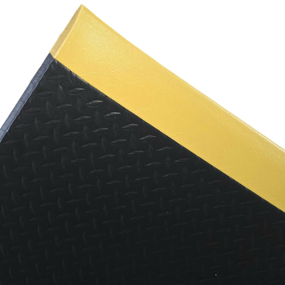 Illustration du produit: Steinbock® Anti-Ermüdungsmatte ErgoSoft, Rautenmuster, 2-lagig, BxL 600 x 1.000 mm, schwarz/gelb