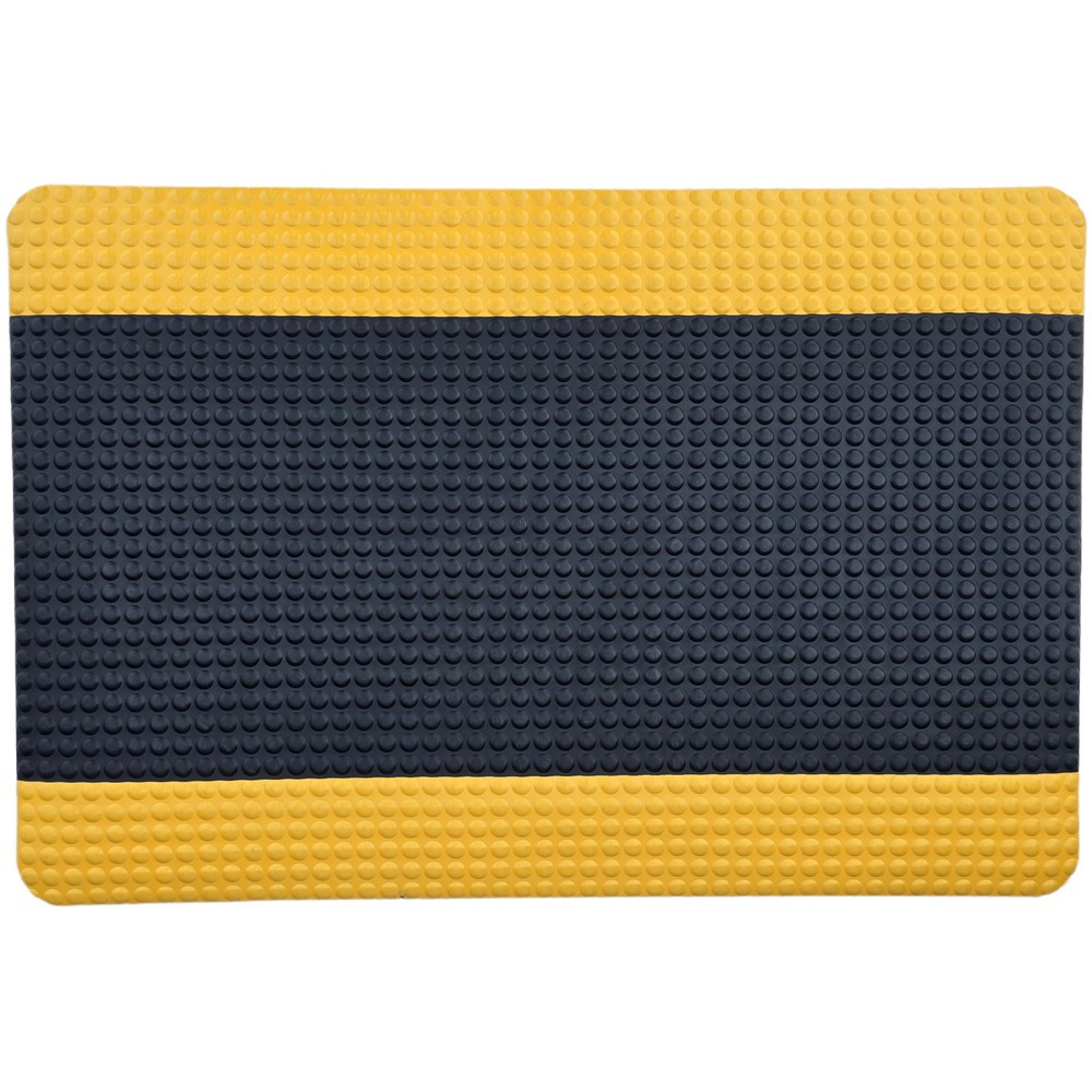 Produktabbildung Nr. 2: Tapis anti-fatigue ErgoSoft Strong Steinbock®, sculptures en demi-cercle, double épaisseur, l x L 600 x 1 000 mm, noir/jaune