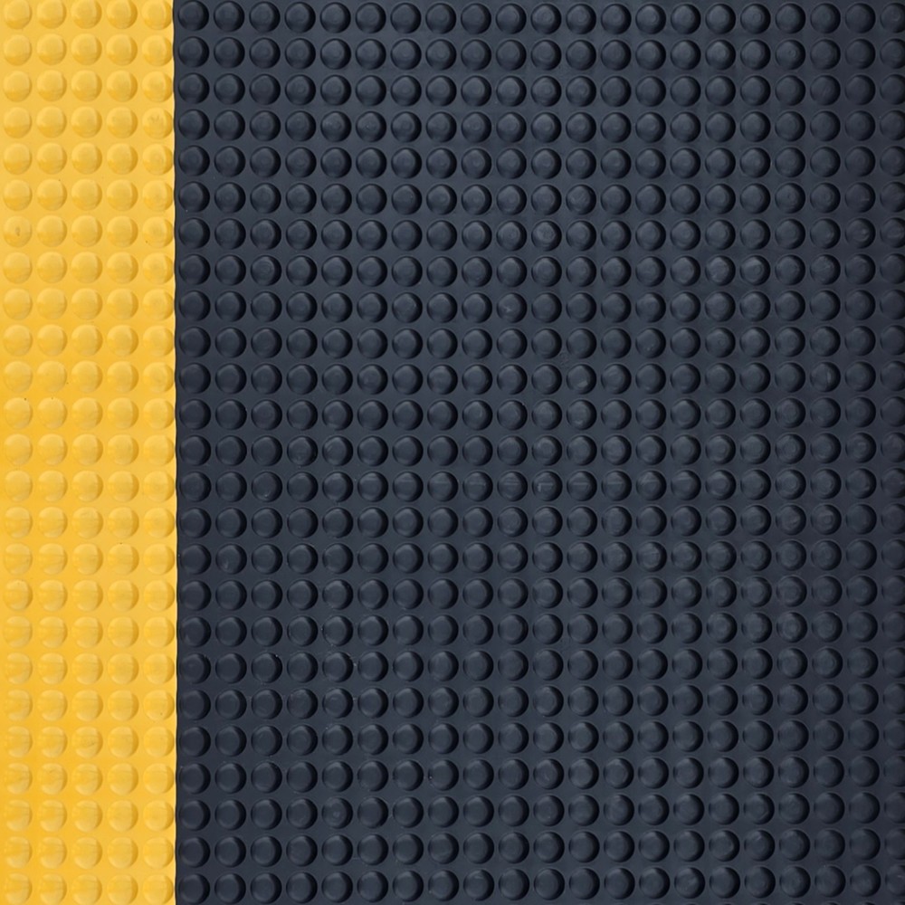 Produktabbildung Nr. 3: Tapis anti-fatigue ErgoSoft Strong Steinbock®, sculptures en demi-cercle, double épaisseur, l x L 600 x 1 000 mm, noir/jaune