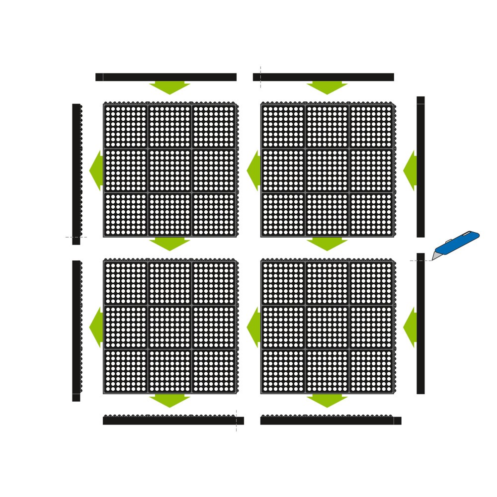 Produktabbildung Nr. 2: Tapis anti-fatigue Yoga Octa Basic, structure en nid d’abeille, lxP 900 x 900 mm