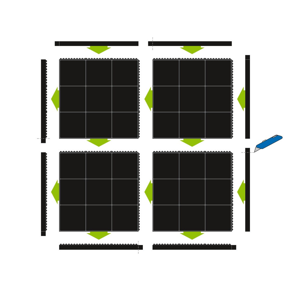 Produktabbildung Nr. 2: Tapis anti-fatigue Yoga Solid Basic, structure en nid d’abeille, lxP 900 x 900 mm