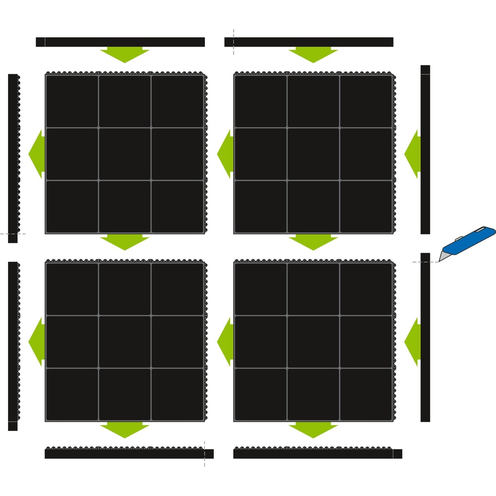 N° de l'image du produit 5 : Tapis anti-fatigue YOGA SOLID SPARK, lxL 900 x 900 mm