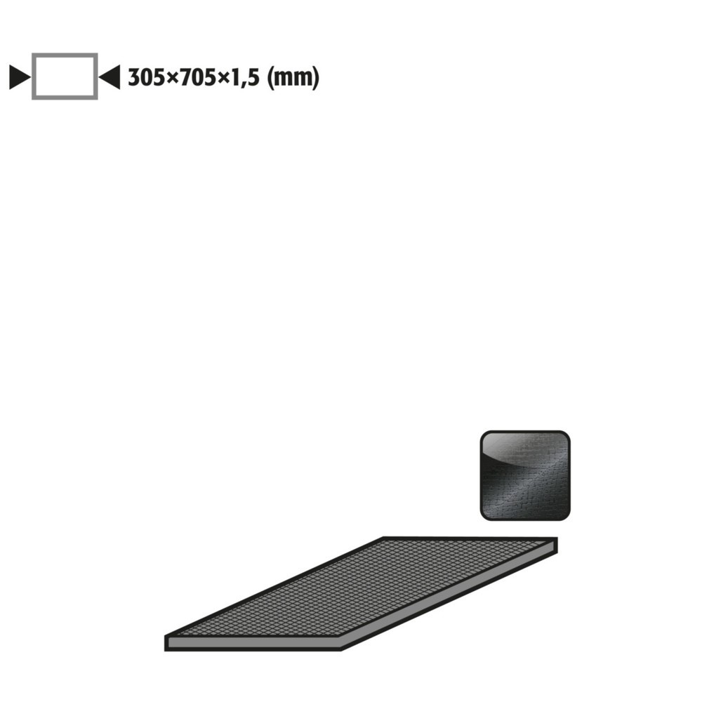Illustration du produit: Tapis antidérapant pour tablette pour armoire à tiroir vertical asecos® V-MOVE-90, noir