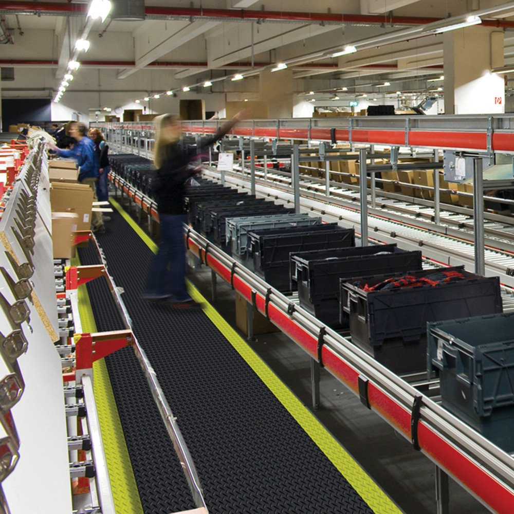 Produktabbildung Nr. 2: Tapis anti-fatigue pour l'industrie et l'artisanat, mct x 600 mm, noir/jaune