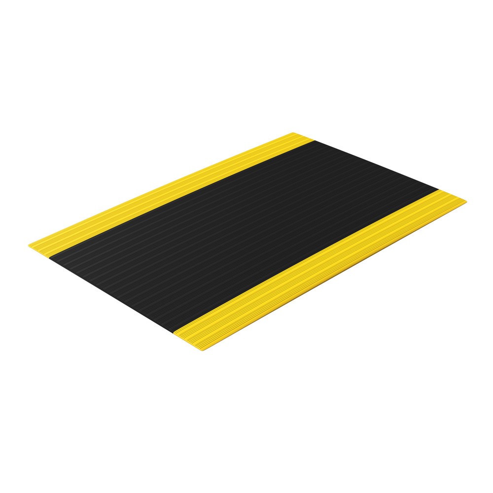 Produktabbildung Nr. 2: Tapis anti-fatigue Premium, mousse de vinyle, LxP 600 x 910 mm, noir/jaune