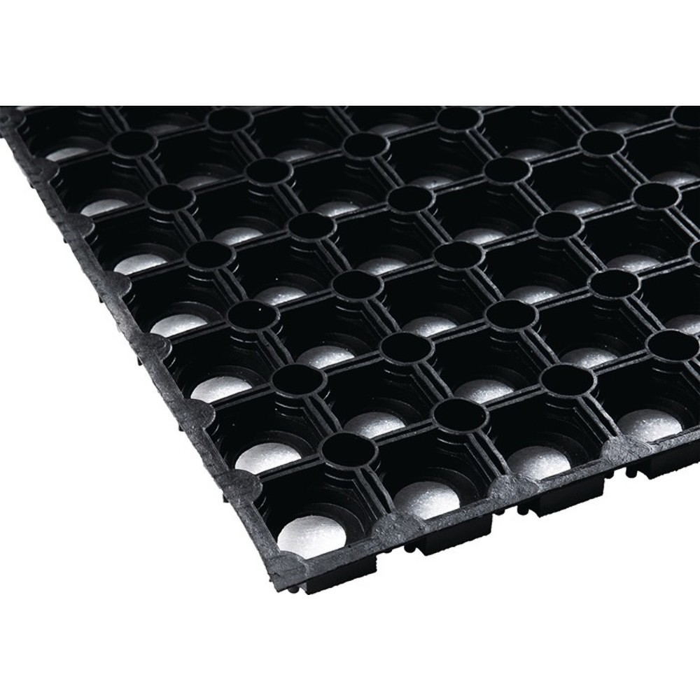 Illustration du produit: Tapis circulaire en caoutchouc, noir NR / SBR, largeur 0,8 m longueur 1,2 m épaisseur 22 mm, sans insert en tissu