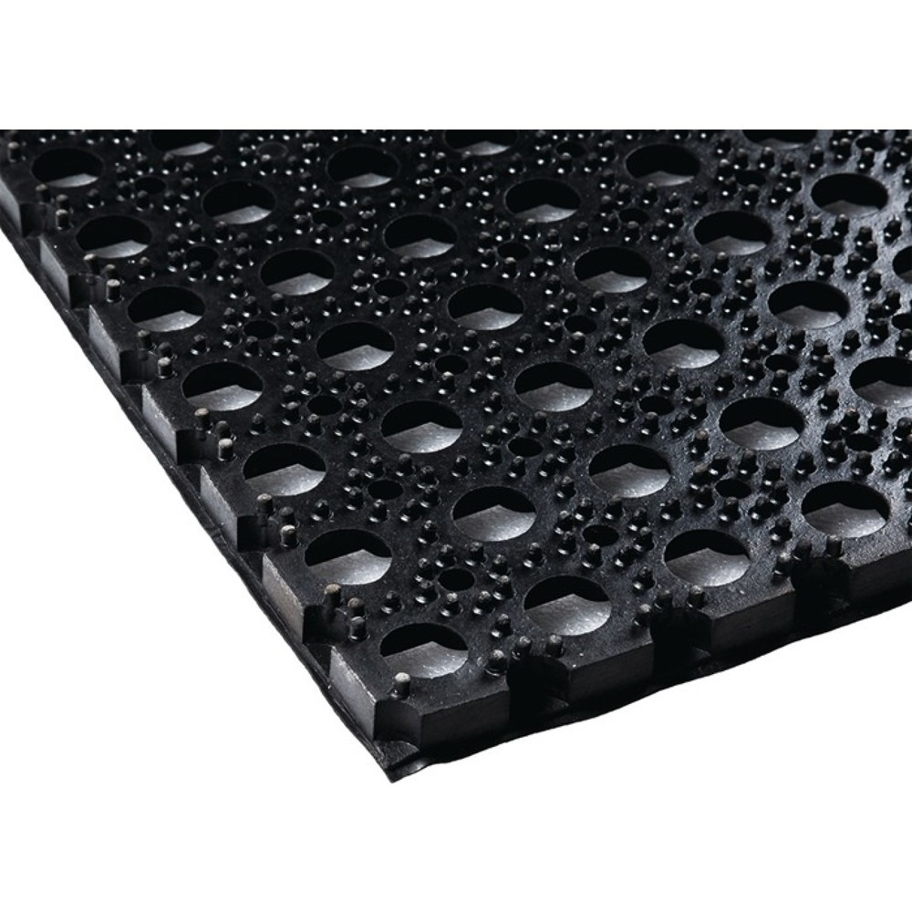 Produktabbildung Nr. 2: Tapis circulaire en caoutchouc, noir NR / SBR, largeur 0,8 m longueur 1,2 m épaisseur 22 mm, sans insert en tissu