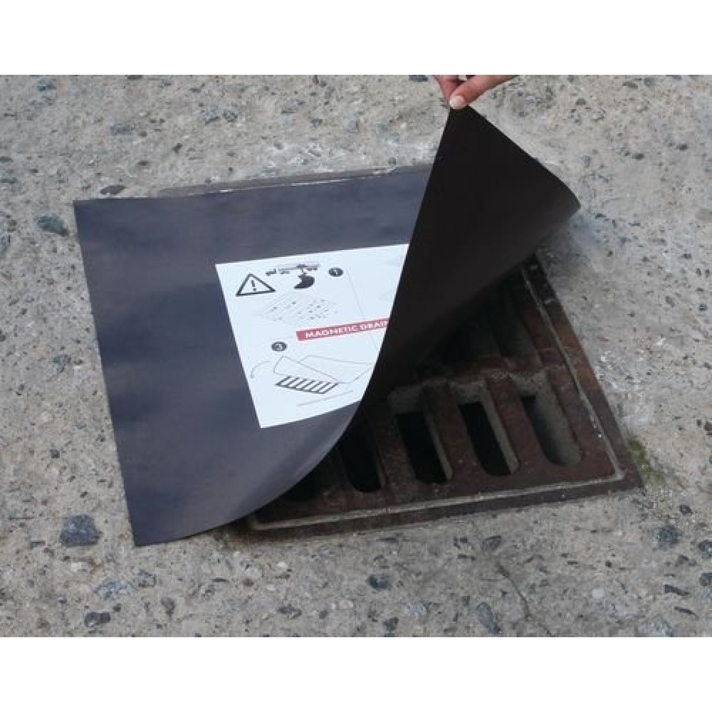 Produktabbildung Nr. 2: Tapis d'étanchéité magnétique réutilisable Protecteur de canal LxP 510 x 510 mm