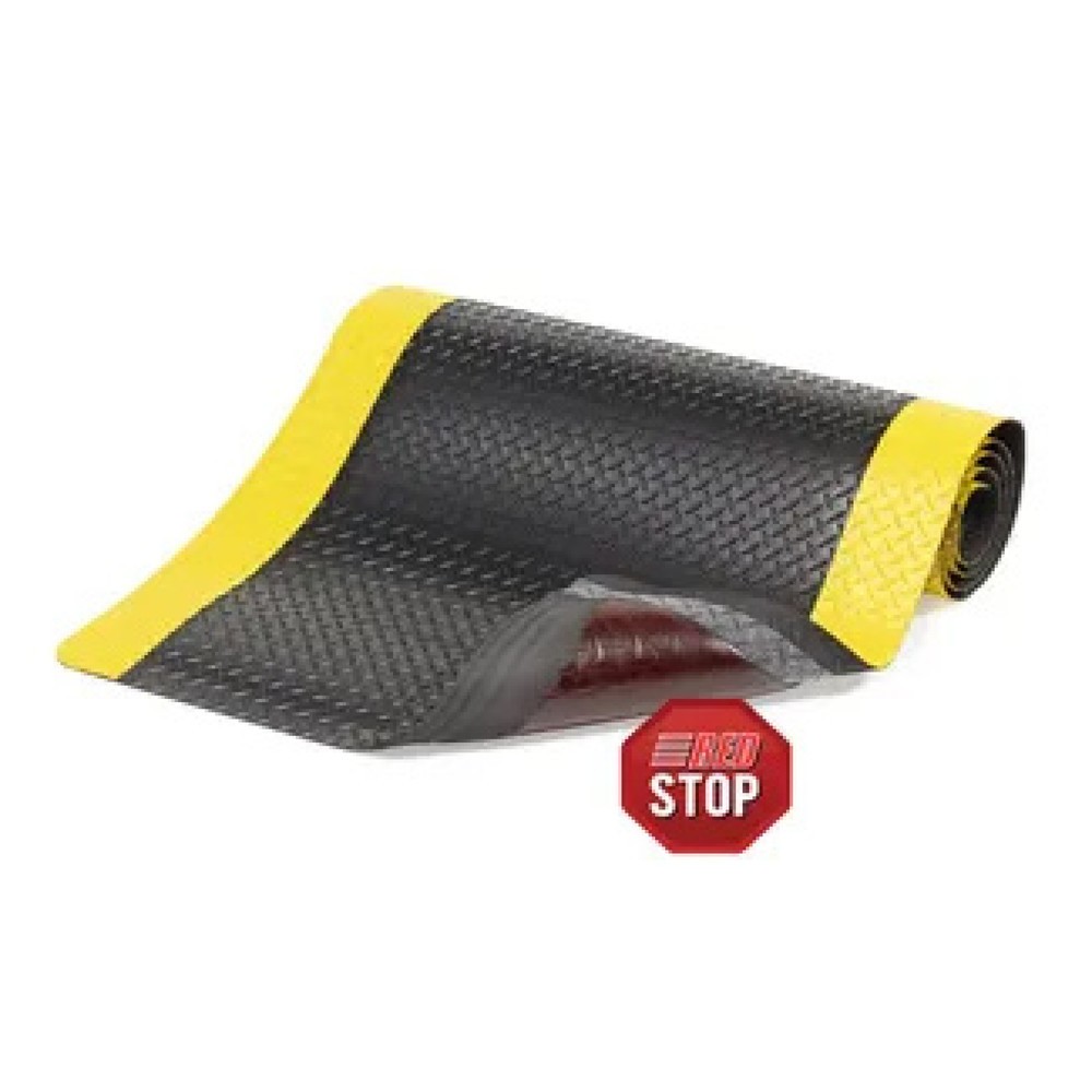 Illustration du produit: Tapis de sol, 2 couches, PVC, lxP 600 x 910 mm, noir/jaune
