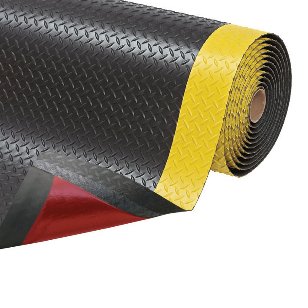 Produktabbildung Nr. 2: Tapis de sol, 2 couches, PVC, lxP 600 x 910 mm, noir/jaune