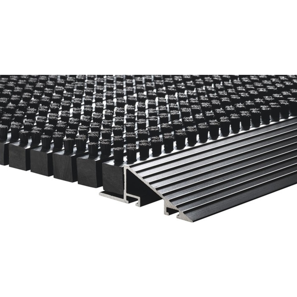 Produktabbildung Nr. 2: Paillasson à bord d'attaque en aluminium, L 500 x l 800 x E 22 mm, noir/noir PP/alu