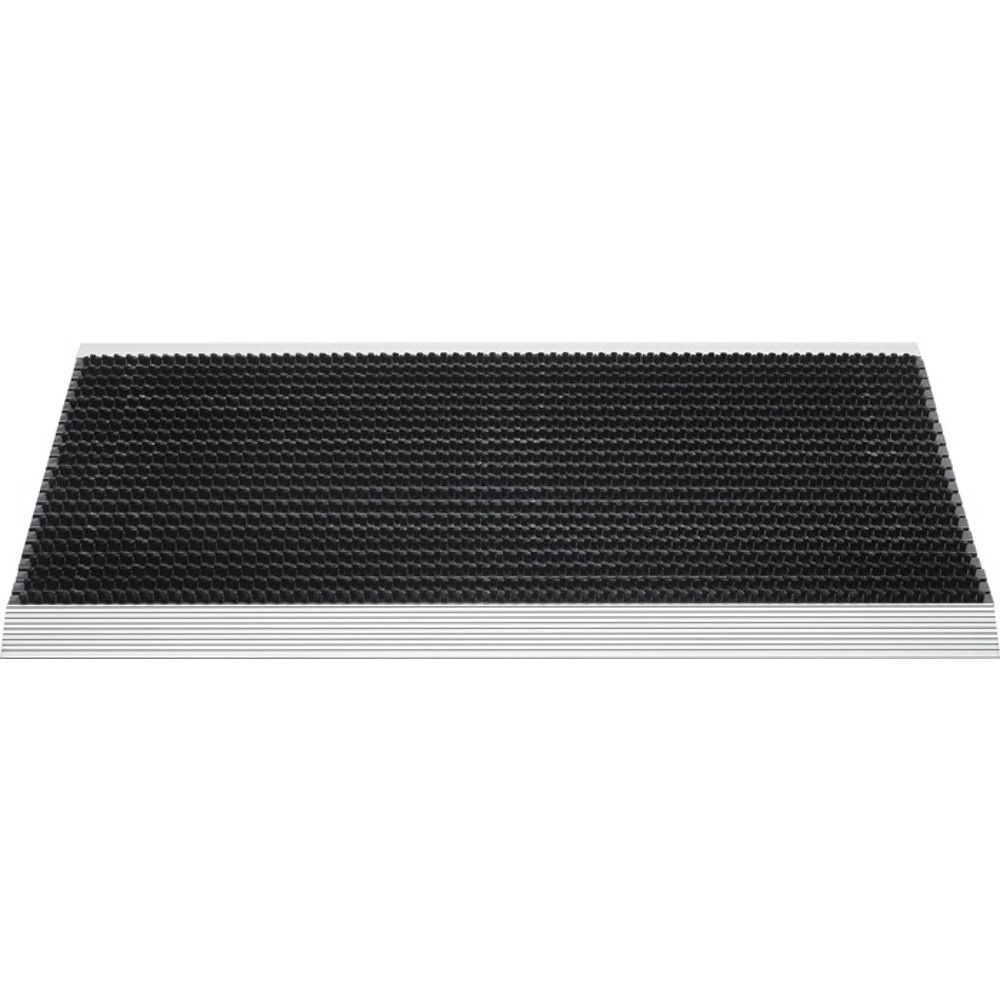 Produktabbildung Nr. 2: Paillasson à bord d'attaque en aluminium, L 500 x l 800 x E 22 mm, noir/argenté PP/alu