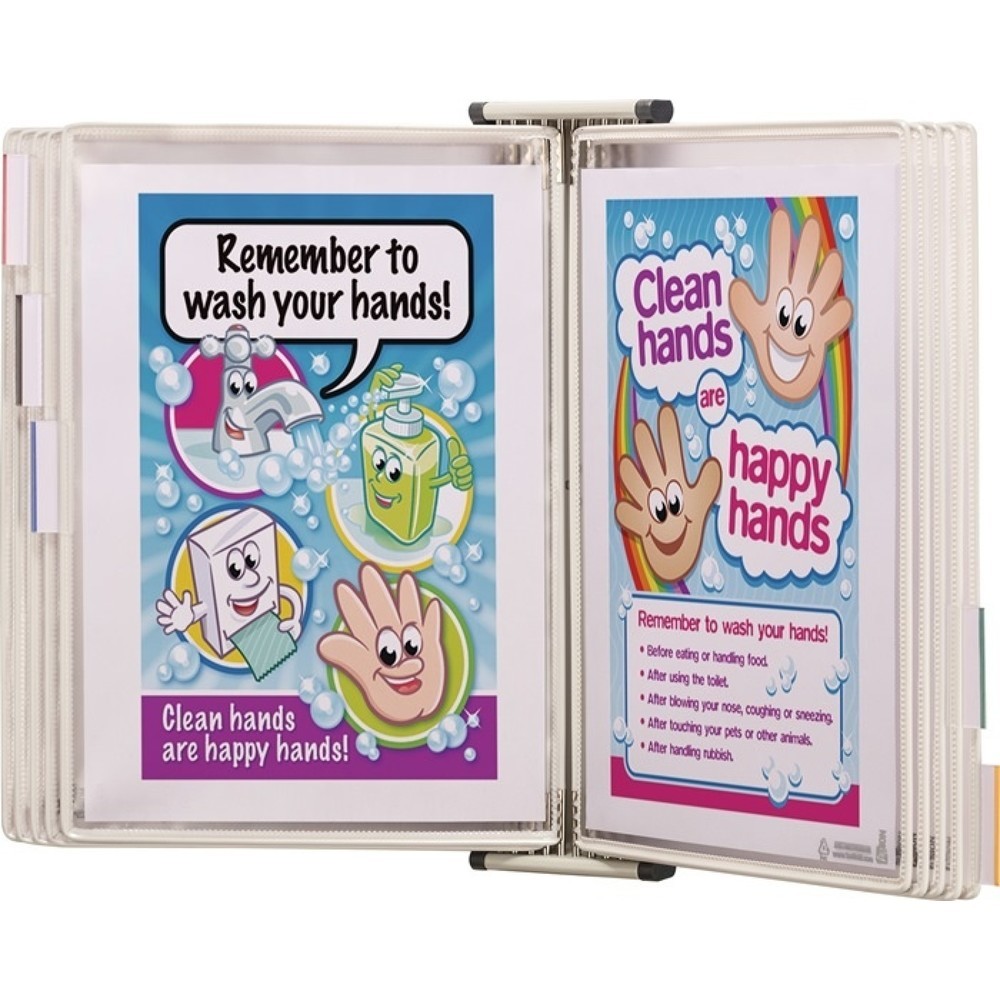 Produktabbildung Nr. 4: Tarifold Wandhalter, weiss, 10 Sichttafeln, lackiertf.A4