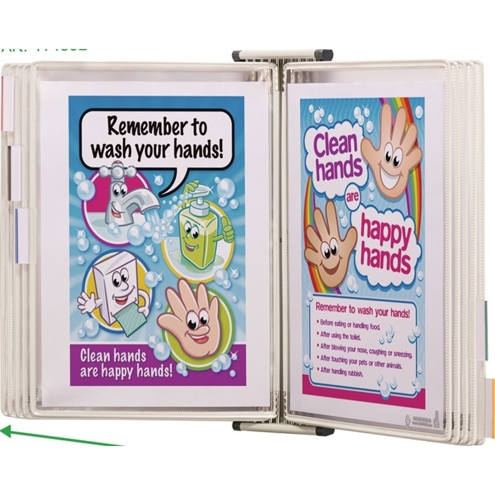 Produktabbildung Nr. 5: Tarifold Wandhalter, weiss, 10 Sichttafeln, lackiertf.A4