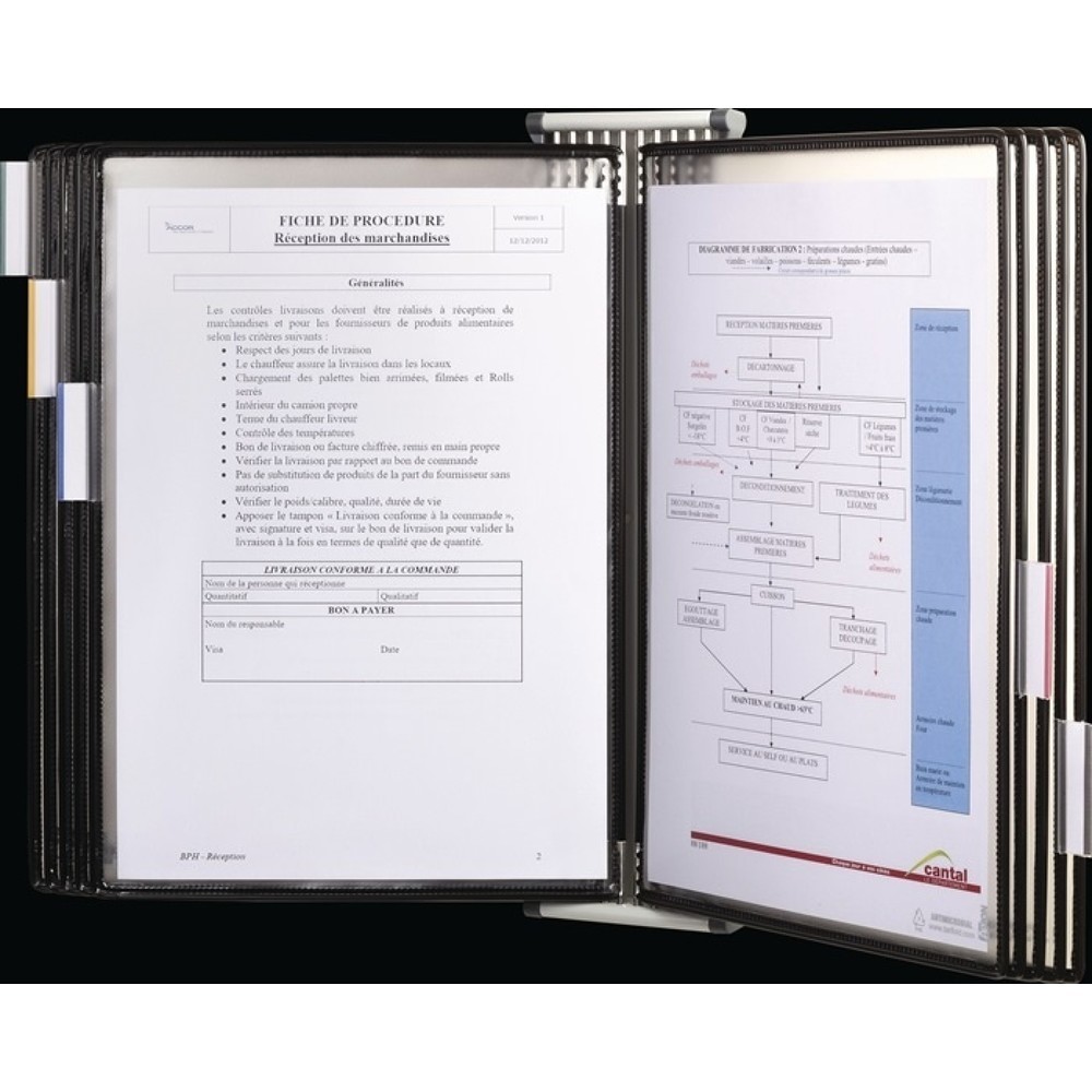 Produktabbildung Nr. 7: Tarifold Wandhalter, weiss, 10 Sichttafeln, lackiertf.A4
