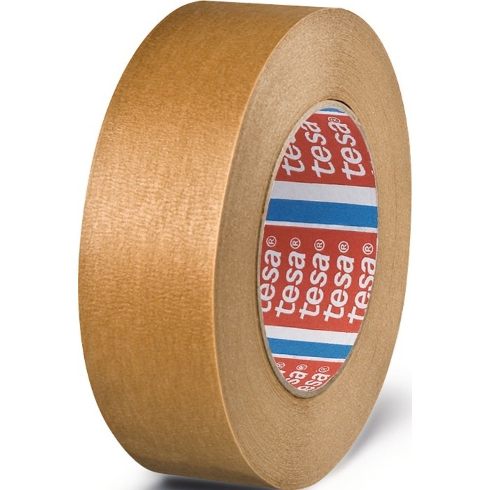 Produktabbildung: tesa® Lackierkrepp tesa® krepp® 4341, hellbraun, leicht gekreppt, Rolle, Länge 50 m Breite 38 mm
