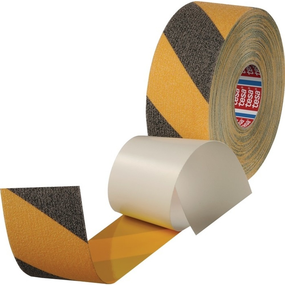 Illustration du produit: tesa® Ruban adhésif antidérapant 60951, longueur 15 m, largeur 50 mm, noir / jaune, rouleau