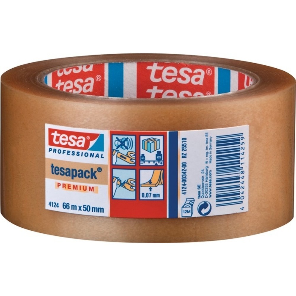 Illustration du produit: tesa® Ruban adhésif d'emballage PVC tesa® pack® 4124, longueur 66 m largeur 50 mm, incolore, rouleau