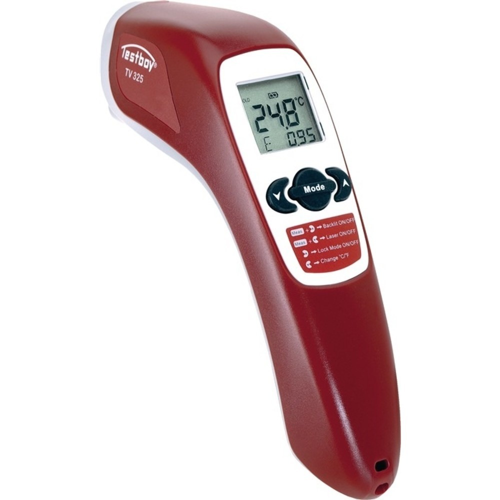Illustration du produit: Thermomètre à infrarouge TV 325 - 60 à 500 degr. C 2 x de type AAA TESTBOY