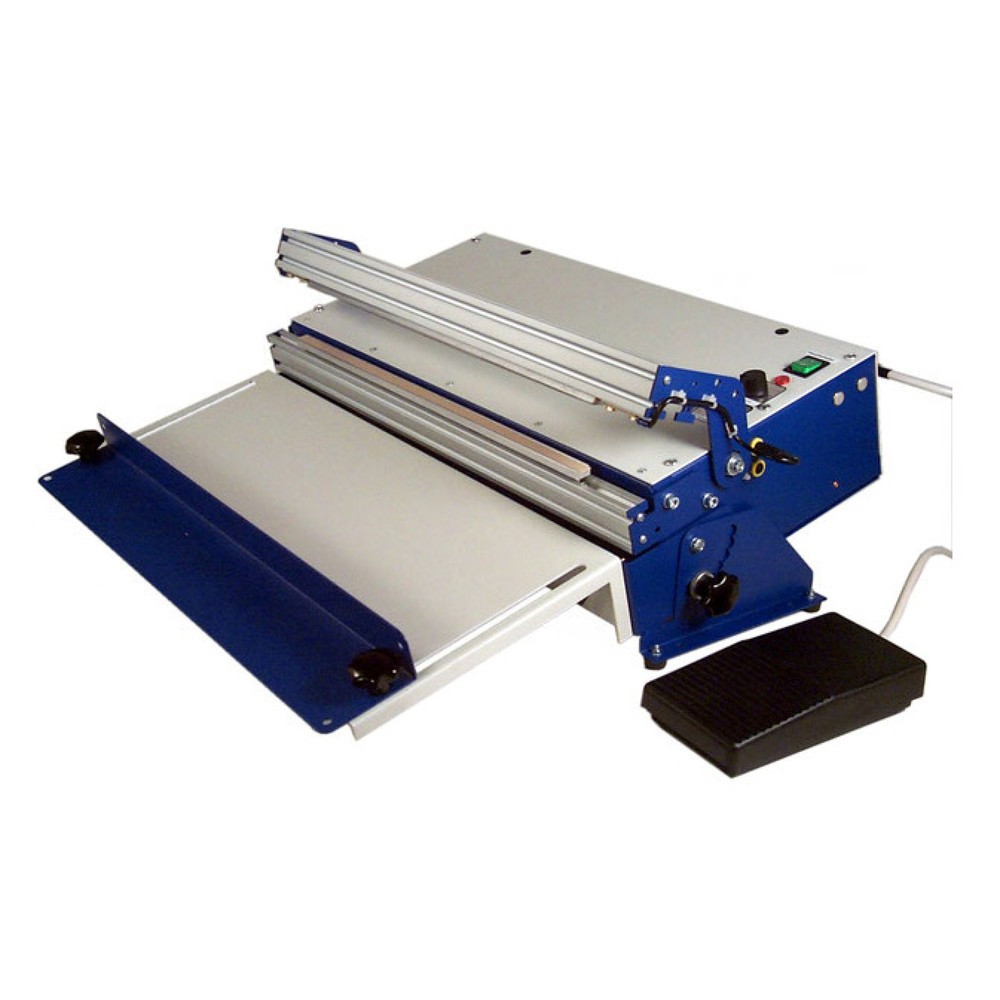 Produktabbildung: Tisch-Folienschweissgerät TM-600 mit Heizbandvorrichtung und Hubmagnet, Schweissnahtlänge 620 mm