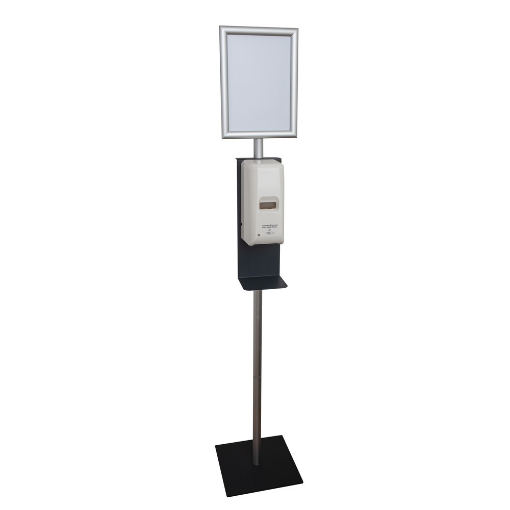 Produktabbildung: TKG Desinfektionssäule, inkl. Spender mit Sensor und Hinweistafel