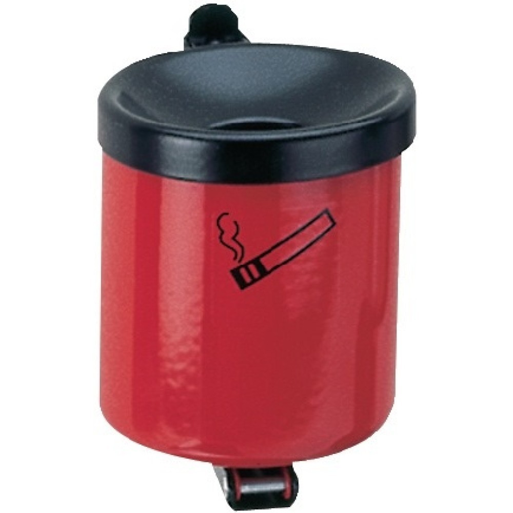 Produktabbildung: TKG Wandascher, rot, Ø90xH100mm, mit Kippvorrichtung