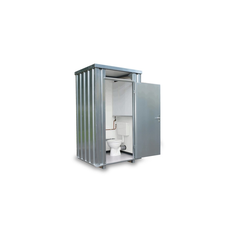 N° de l'image du produit 1 : FLADAFI® Box sanitaire TB 2704, galvanisé, monté, avec réservoir d'eau douce 150 l, porte à un battant, au centre du côté large
